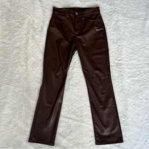 NWOT GAP Vintage Slim Brown Faux Leather Pants